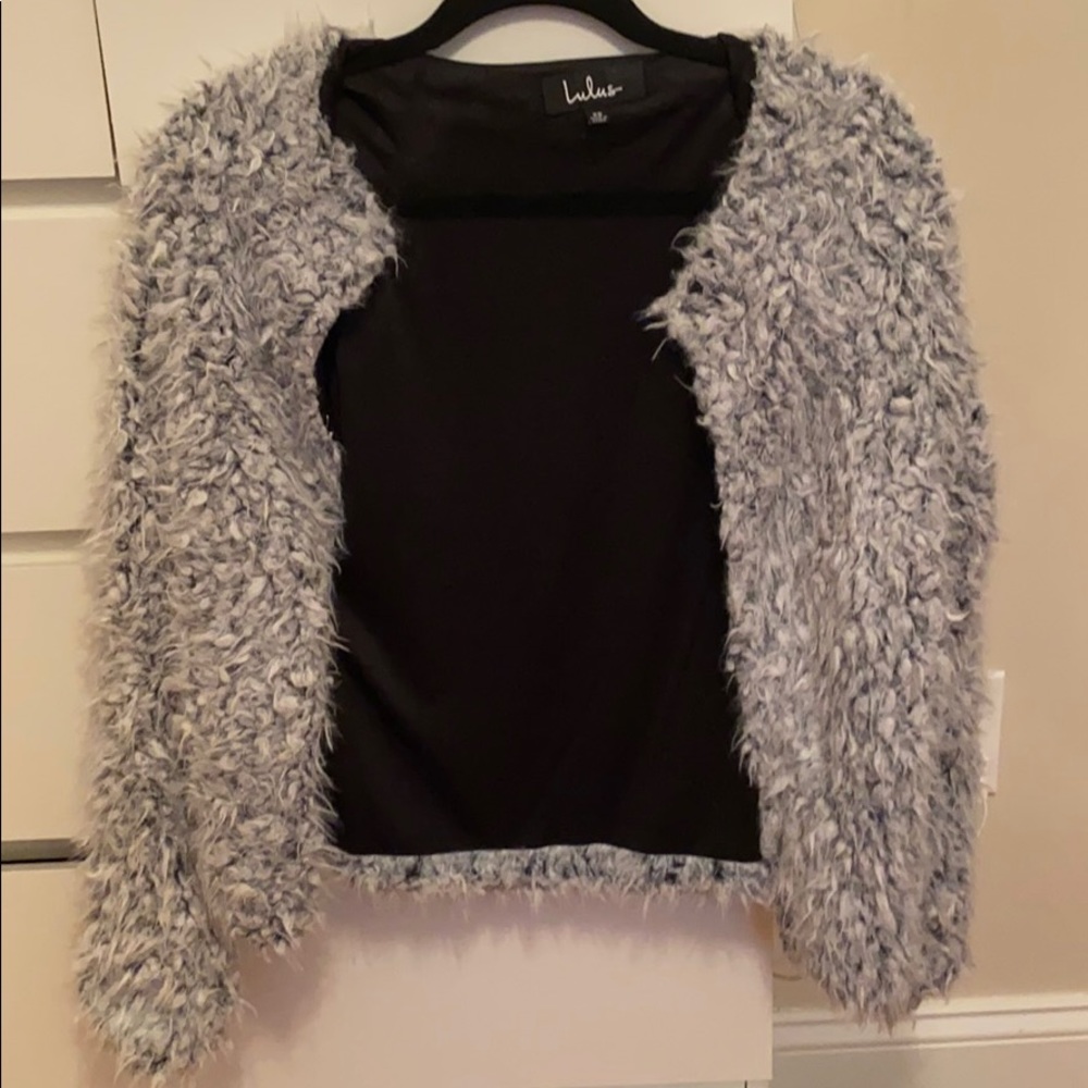 Grant Grey Faux Fur Jacket